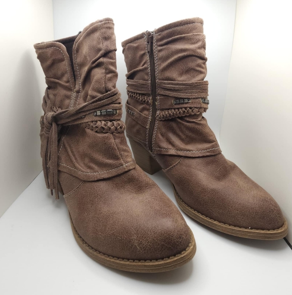 Jellypop Adilene Brown Ankle Boots Size 6.5 – Like New